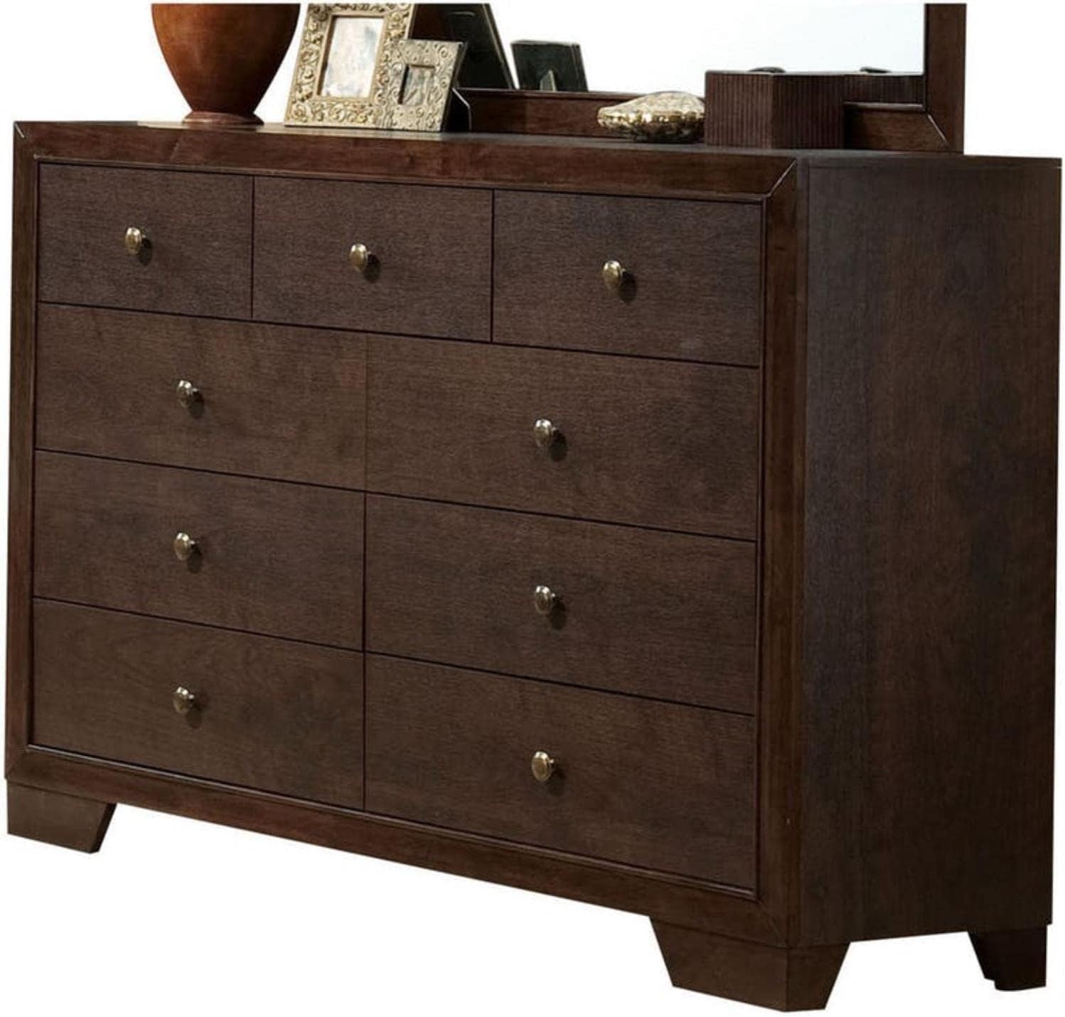 Acme Madison 9-Drawer Transitional Wood Horizontal Dresser in Espresso