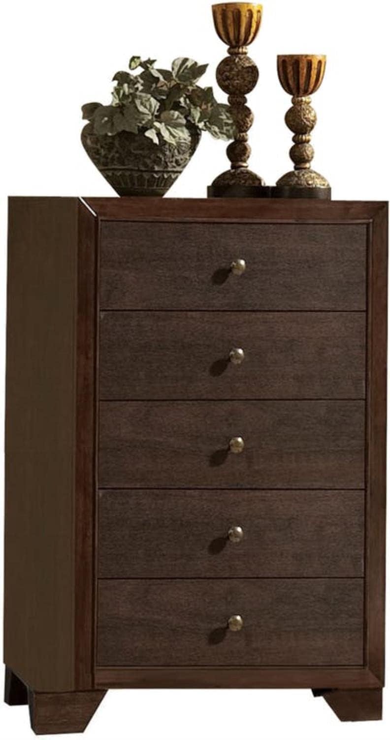 Acme Madison 5 Drawer Chest in Espresso