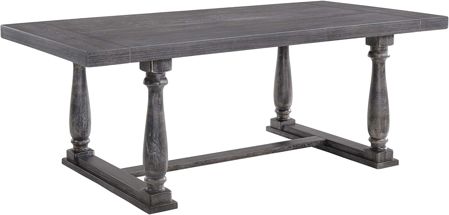 Acme Bernard Dining Table in Weathered Gray Oak