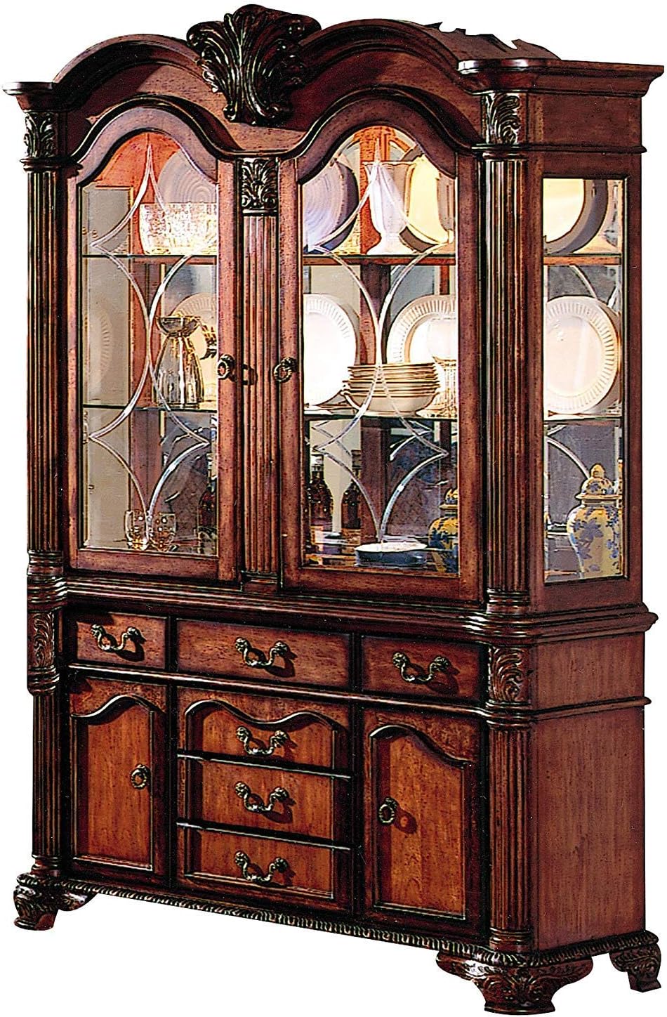 ACME Chateau de Ville Hutch and Buffet, Cherry Finish