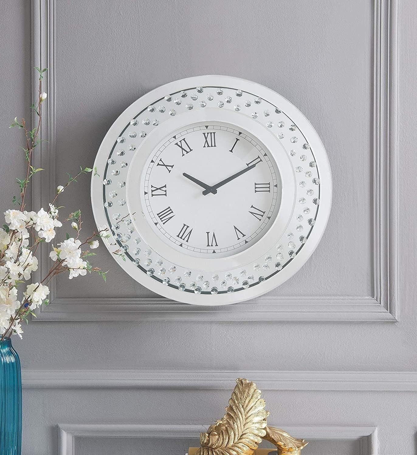 Acme Nysa Round Mirrored Wall Clock