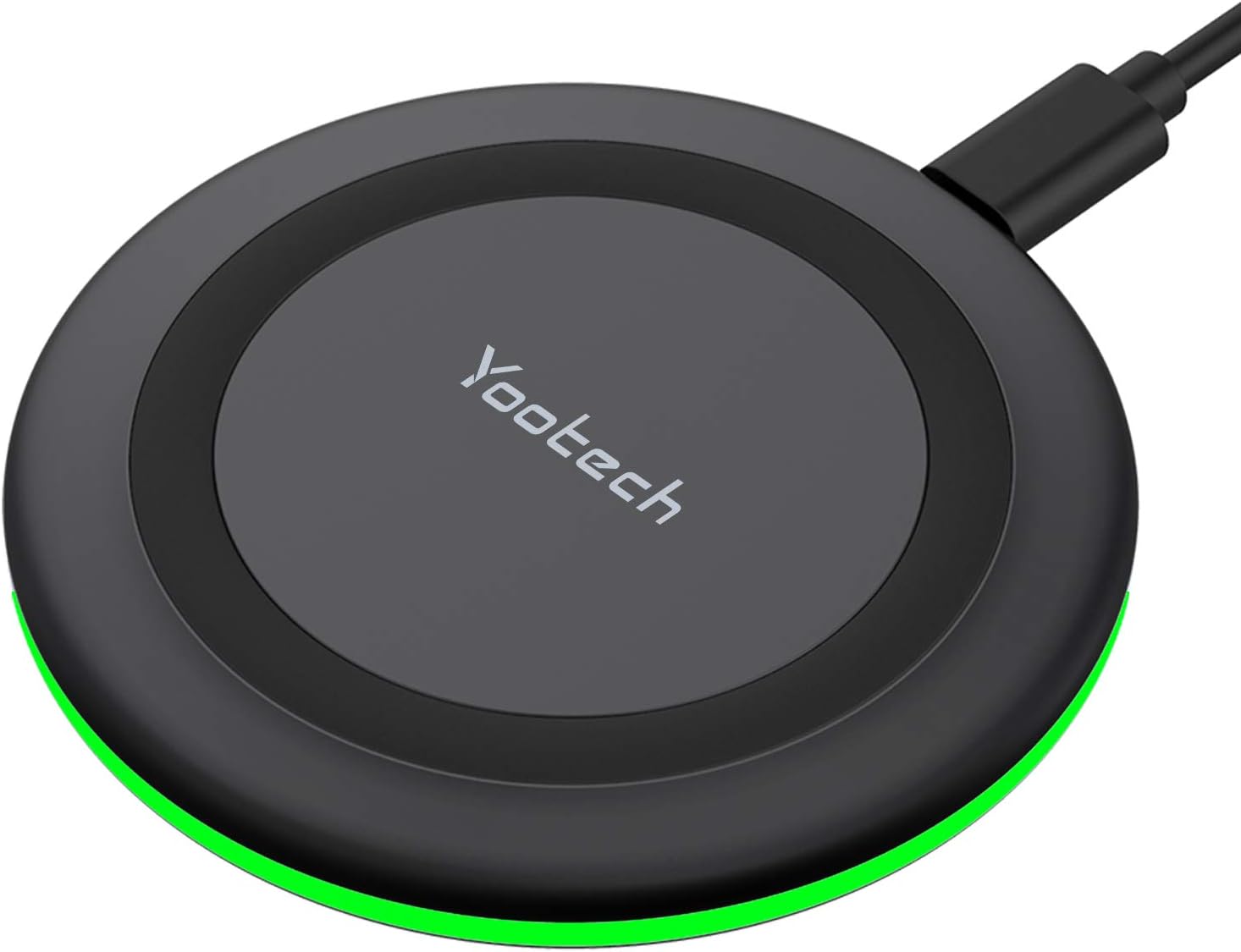 Yootech Wireless Charger,10W Max Fast Wireless Charging Pad Compatible with iPhone 15/15 Plus/15 Pro Max/14/13/SE 2022/12/11/X/8,Samsung Galaxy S22/S21/S20,for AirPods Pro 2(No AC Adapter)