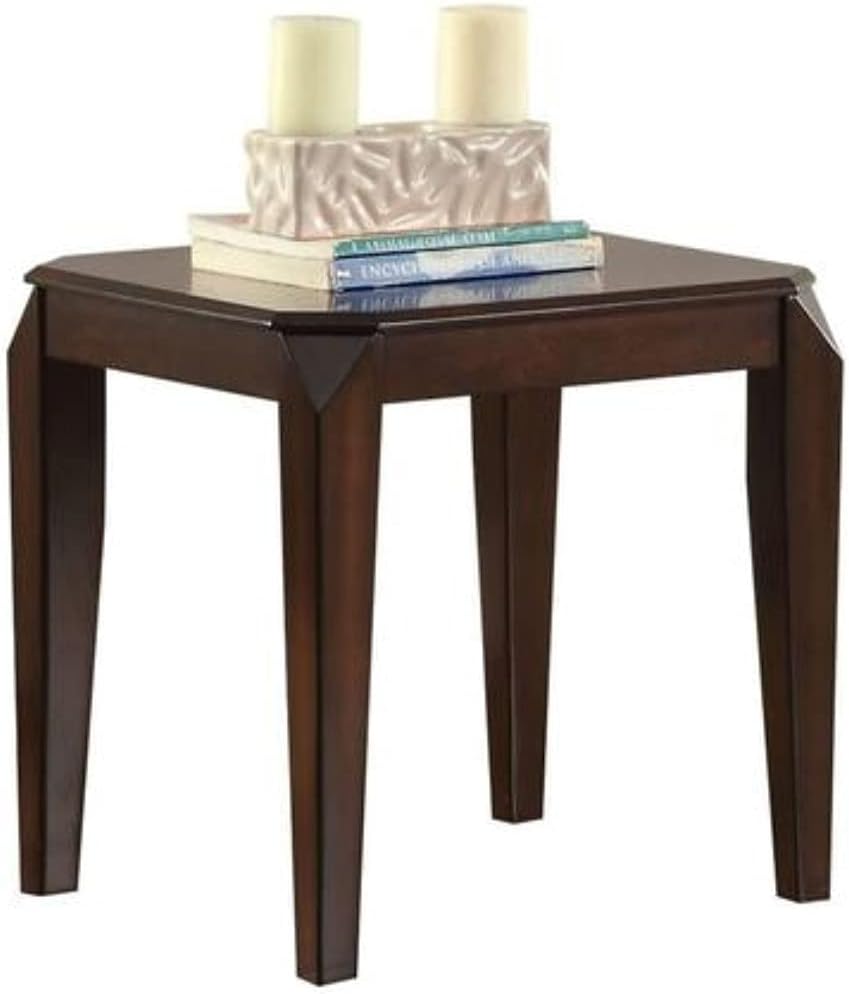 Acme Docila Square Wooden End Table in Walnut