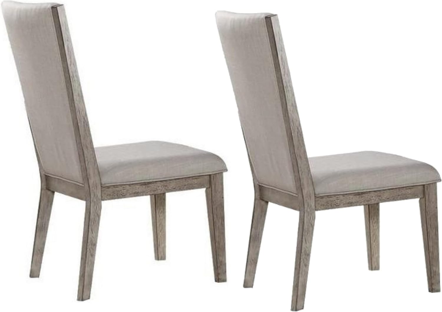 ACME Furniture Rocky Side Chair, Set of 2, Fabric/Gray Oak