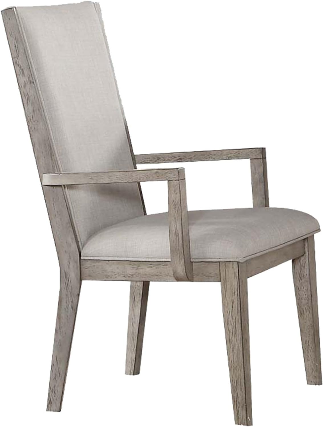 ACME Rocky Arm Chair (Set-2) - - Fabric & Gray Oak