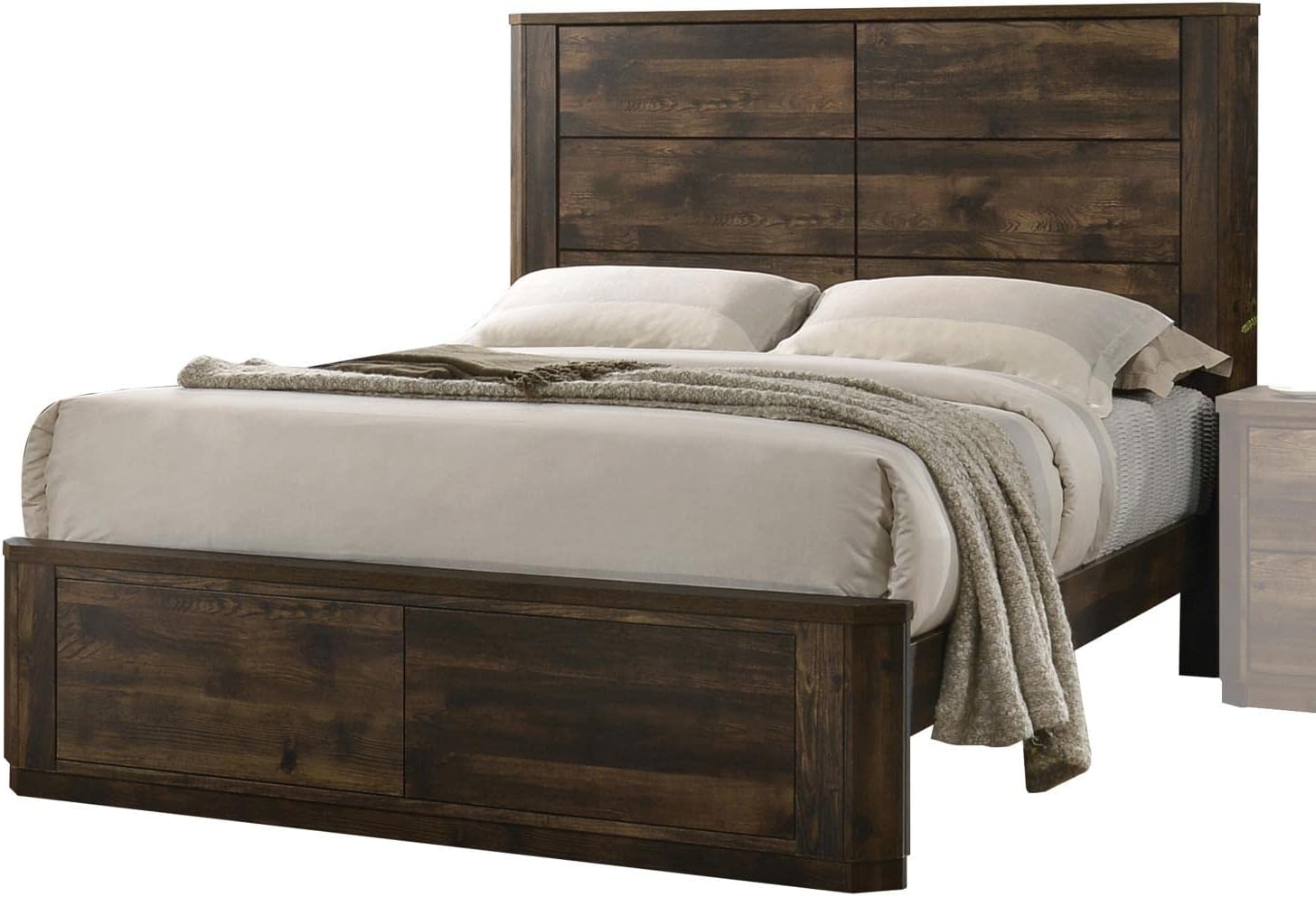 Acme Elettra Queen Panel Bed in Antique Walnut