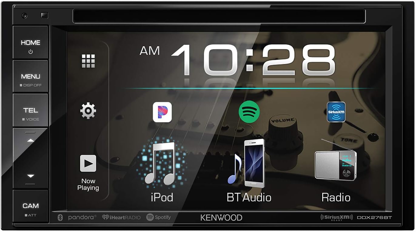 Kenwood DDX276BT 6.2 DVD Receiver with Bluetooth | Double DIN Bluetooth Car Stereo with 6.2 Clear Resistive Touch Panel