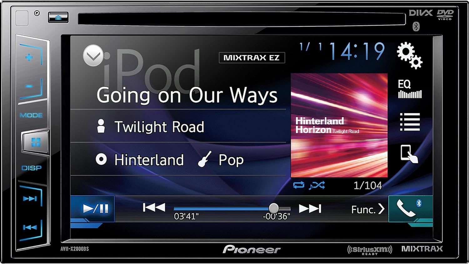 Pioneer AVH-X2800BS In-Dash DVD Receiver with 6.2 Display, Bluetooth, SiriusXM-Ready (Discontinued by Manufacturer)