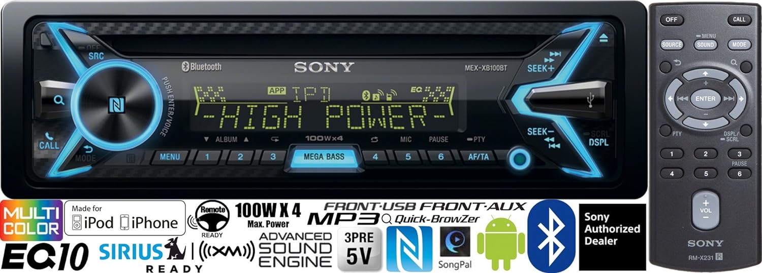 Sony MEX-N5300BT + ALPHA Bluetooth Hands-Free Calling and Audio Streaming Car Receiver