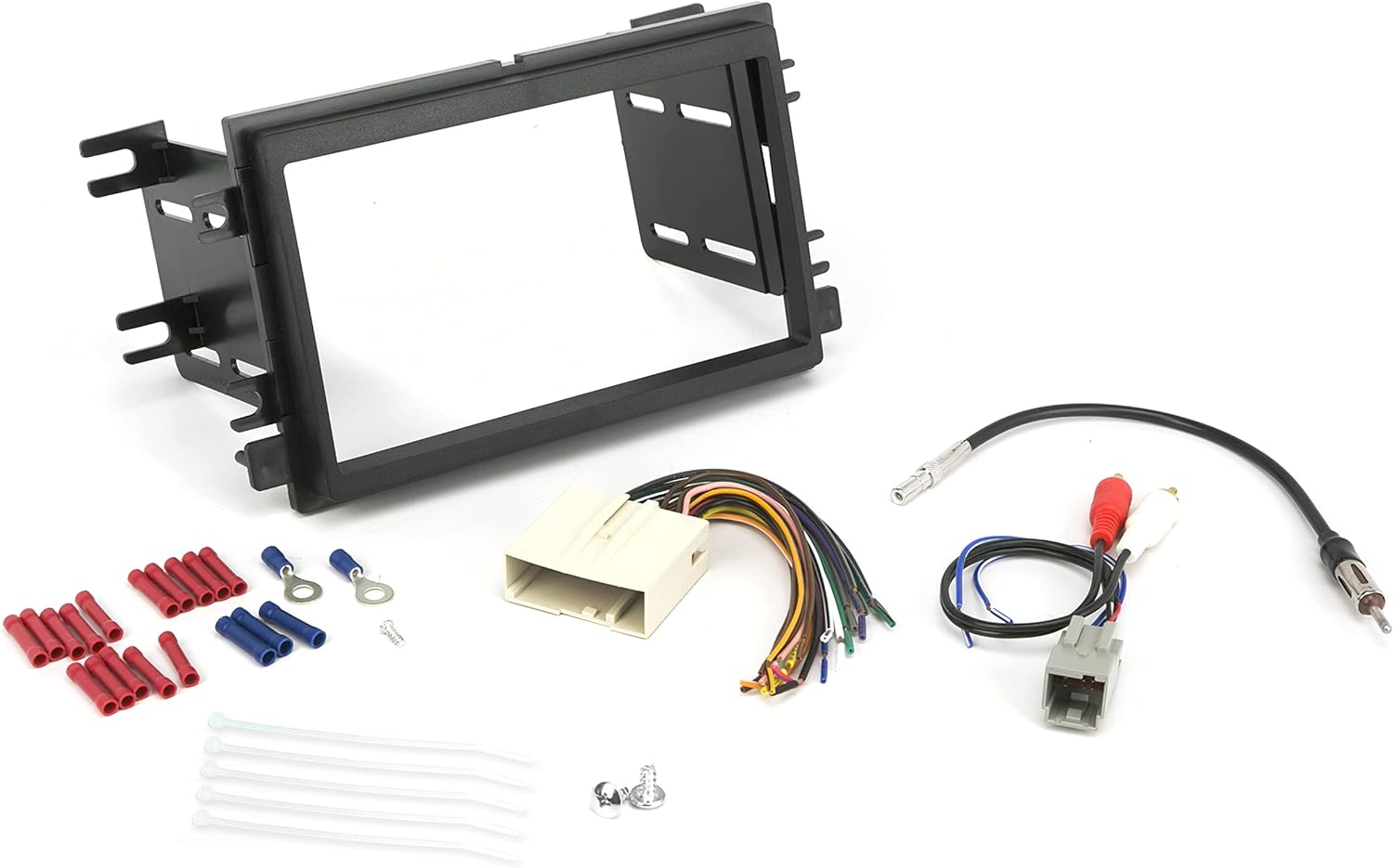 SCOSCHE Install Centric ICFD6BN Complete Basic Installation Solution For Installing A Double DIN Aftermarket Stereo Compatible With Select 2004-12 Premium Sound Ford, Lincoln & Mercury Vehicles Black