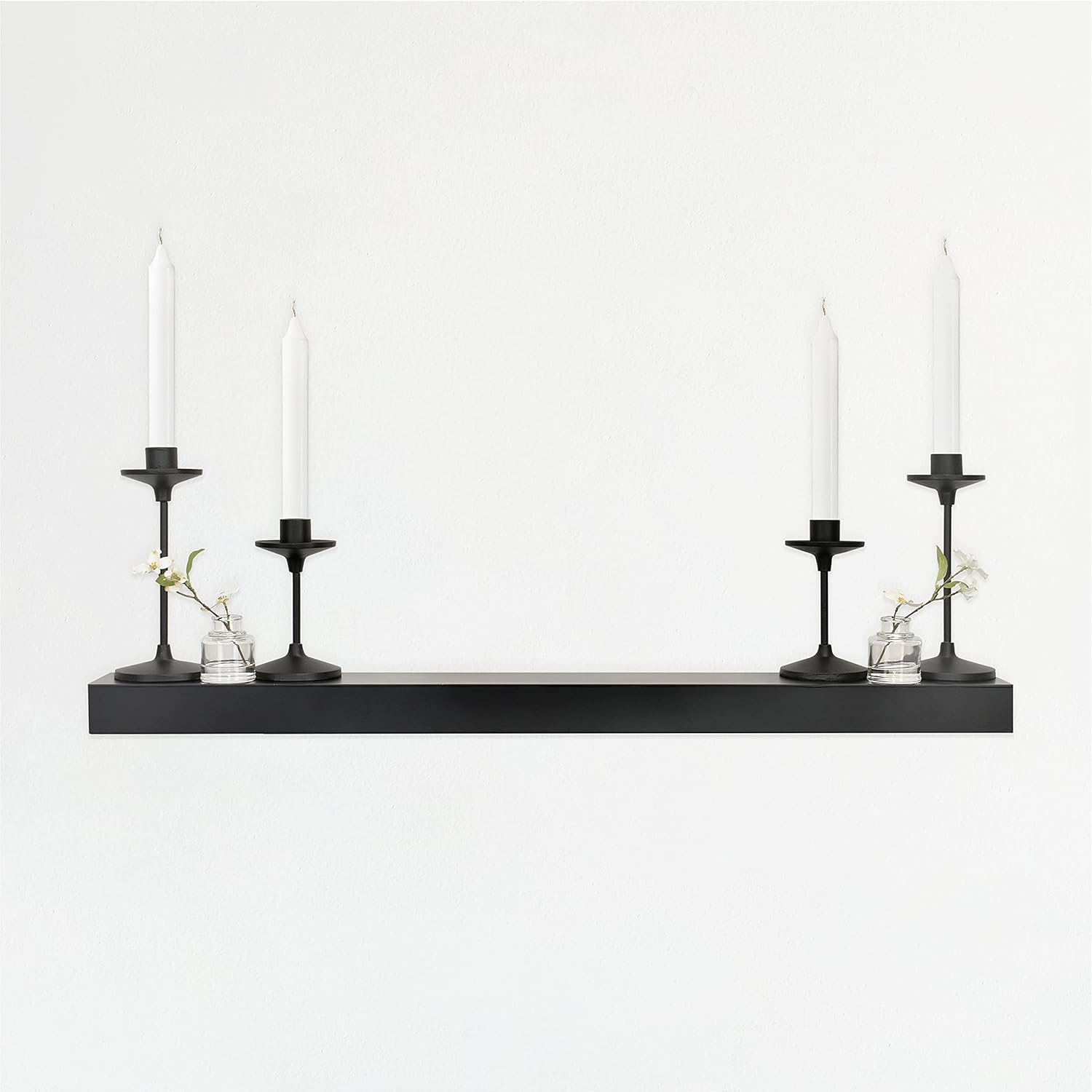 MCS Black Floating Shelf, 36 Inch x 4 Inch, 36 x 4