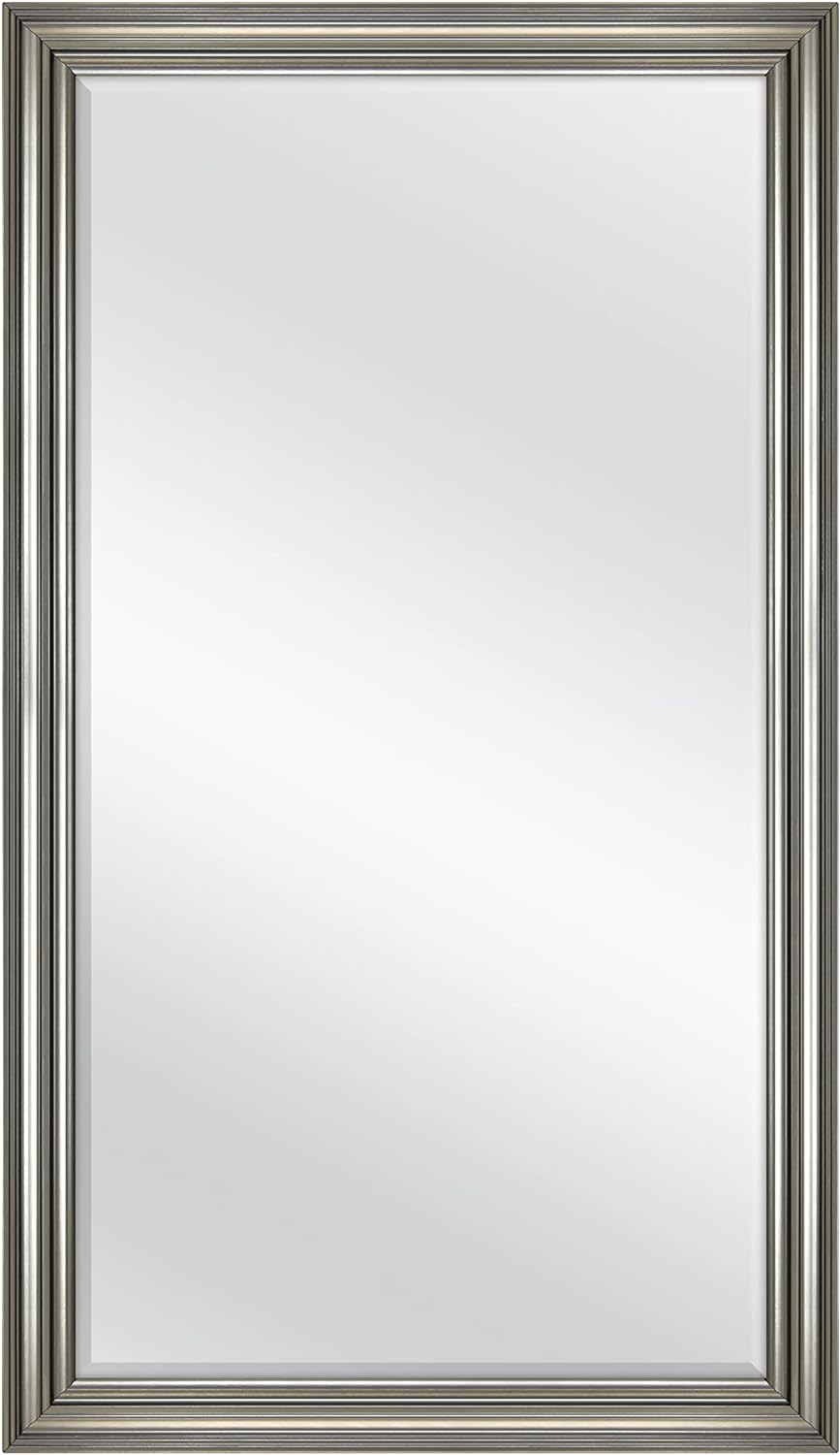 MCS Ezra Wall Mirror, Brushed Nickel, 28.66 x 49.66 in