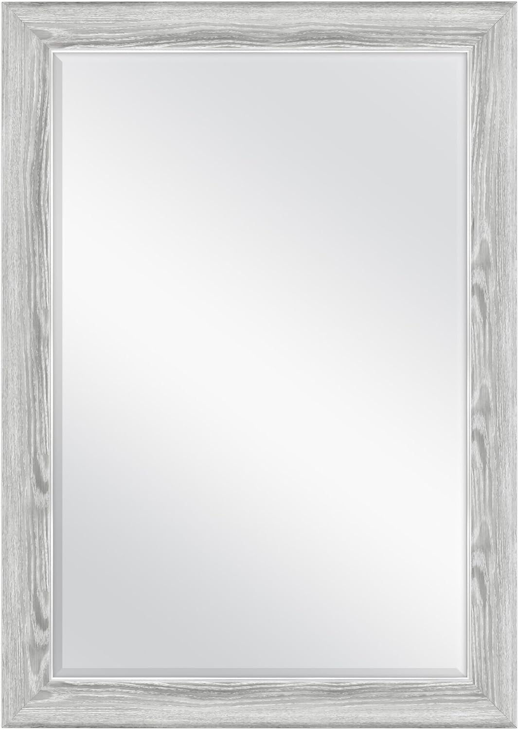 MCS 24x36 Inch Curvature, 29.5x41.5 Overall Size, Gray Woodgrain Mirror