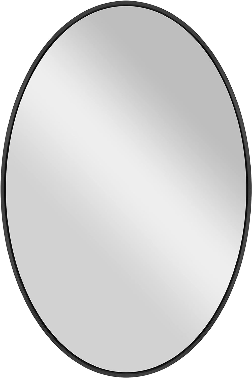 MCS Master & Co. Modern Metal Large Wall Mirror, Minimalist Home Decor Oval Mirror for Living Room, Bedroom, or Bathroom, 24 by 36 Inch, Black