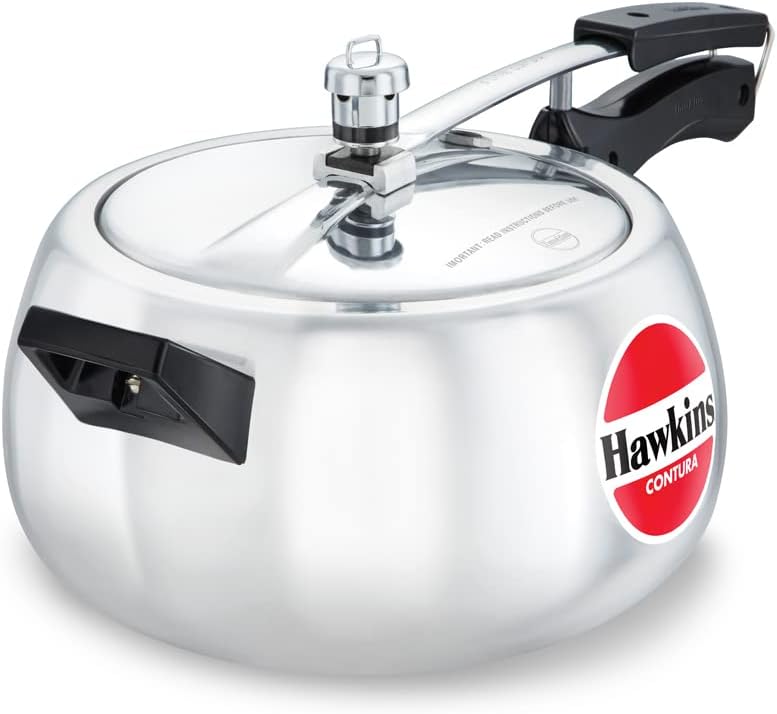 Hawkins HC50 Contura 5-Liter Pressure Cooker, Small, Aluminum