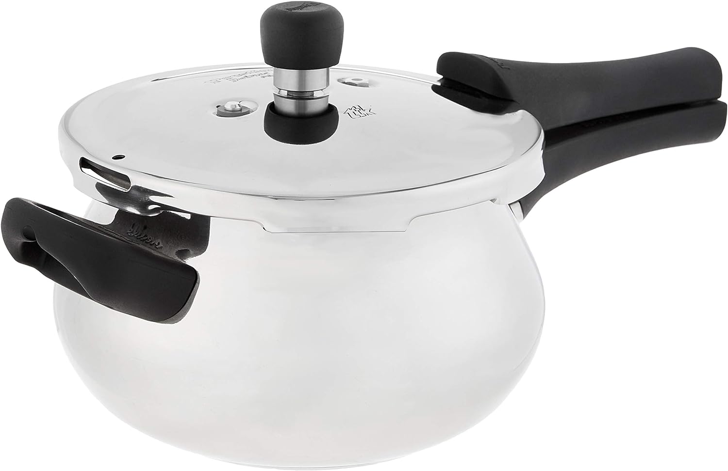 This little pressure cooker is perfect. I use it often on my induction cooktop and surprisingly it holds more food than it looks like it does. It is very easy to clean. I've been using mine for several months and with a little care it still looks shiny and new.