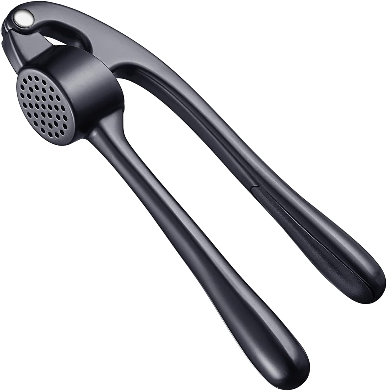 Premium Garlic Press, Professional Garlic Mincer, Easy to Squeeze and Clean, Rust Proof & Dishwasher Safe, Efficient Ginger Crusher - Black