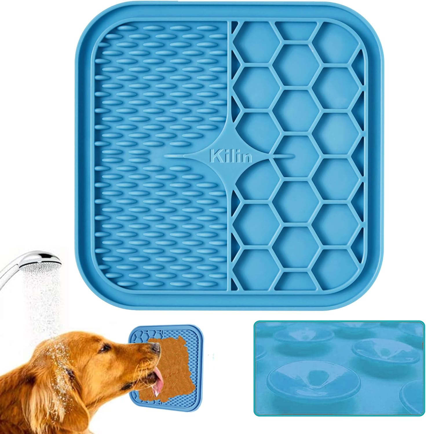 Dog Lick Pads,Dog Food Mat with Suction Cups,Boredom & Anxiety Reducer,Alternative to Slow Feeder Dog Bowls,Dog Toy Help Pets for Nail Trimming, Bathing,Snuffle Treat Mat for Dogs&Cats