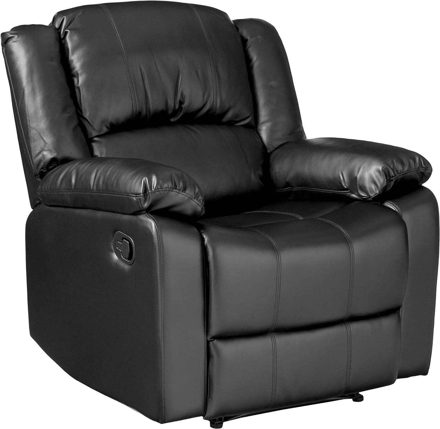 Relax A Lounger Warren Manual Recliner Faux Leather Black