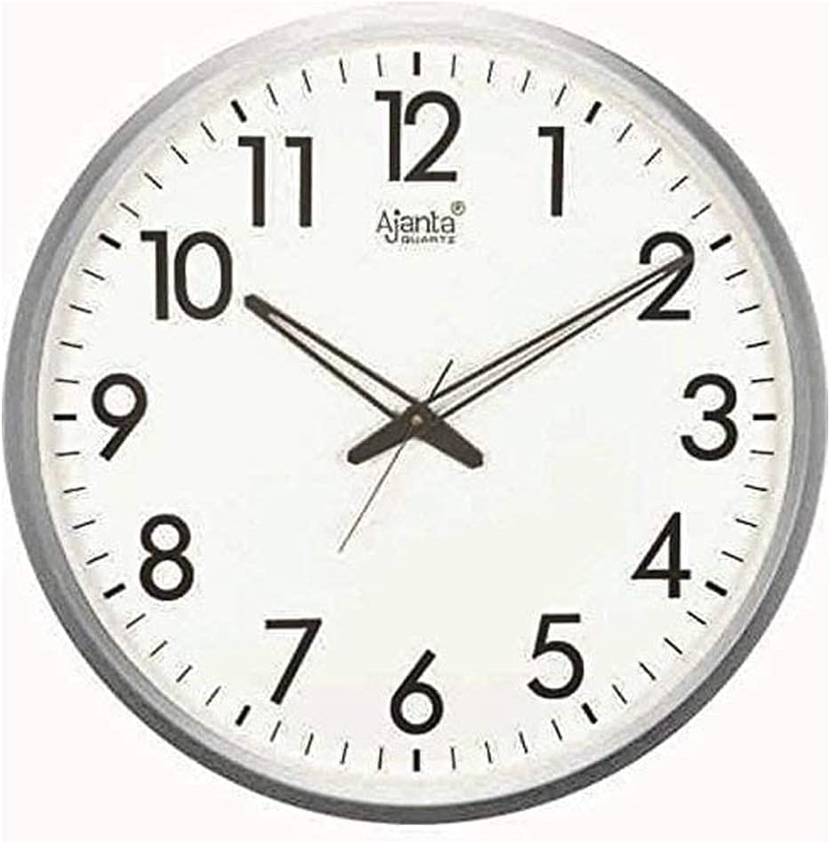 Wall Clock (32 cm X 32 cm X 32 Cm, Silver)