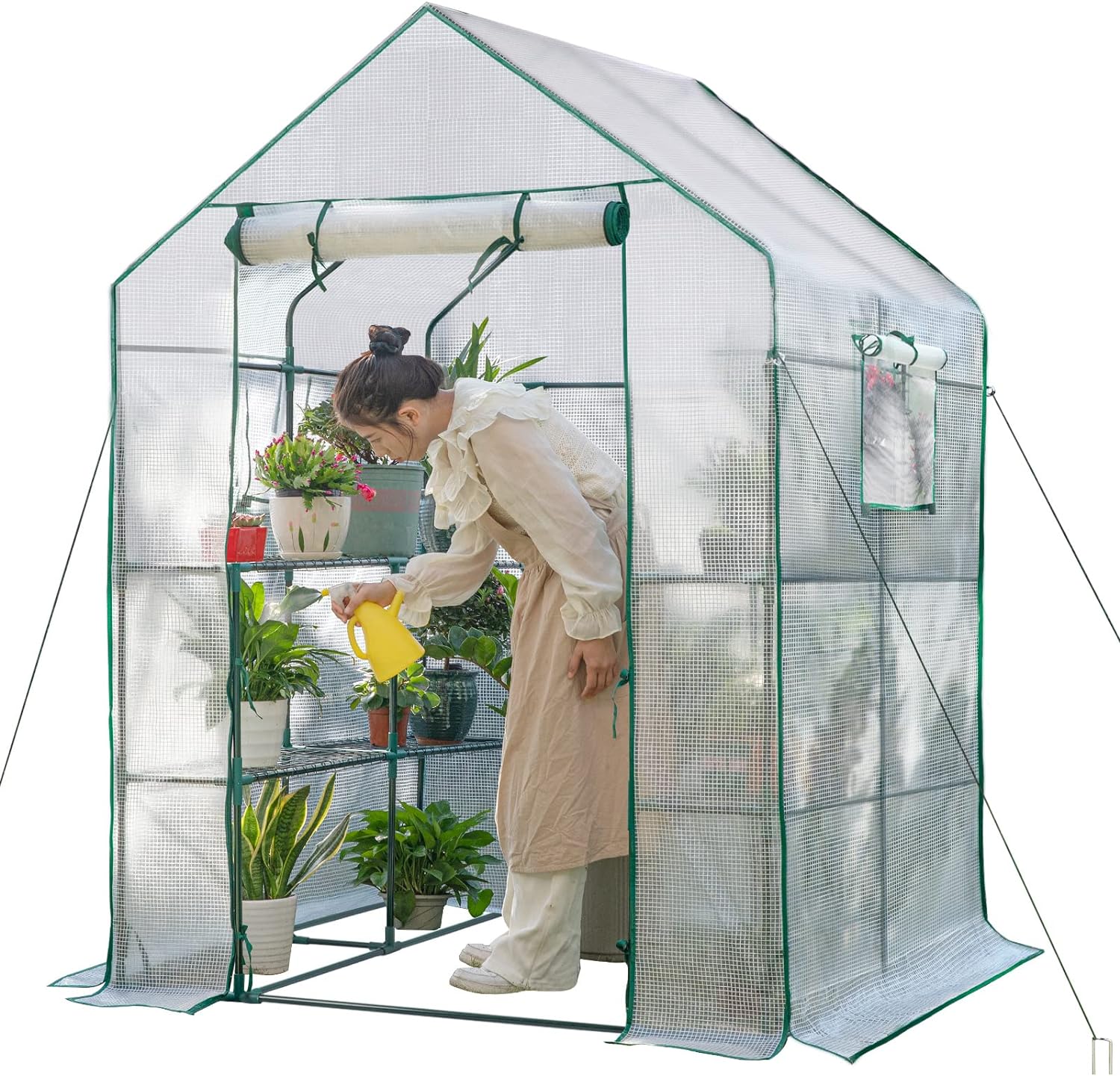 Greenhouses for Outdoors,Portable Walk in Greenhouse for Garden Plants That Need Frost Protection and Away from Pests,Animals(56