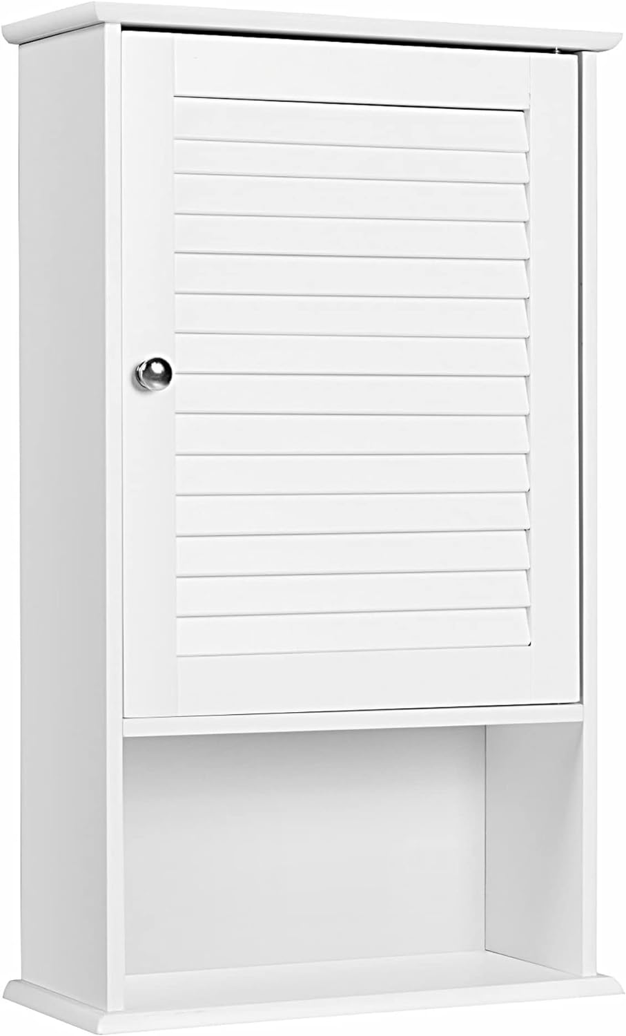 LOKO Bathroom Wall Cabinet, Bathroom Cabinet Wall Mounted with Single Shutter Door and Adjustable Shelf, Small Medicine Cabinet for Living Room, Kitchen or Entryway, 16.5 x 6.5 x 27.5 inches (White)