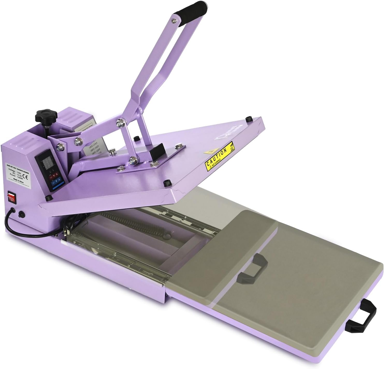 Heat Press 15x15 inch Industrial Quality Sublimation Heat Press, Slide Out Heat Transfer Machine for T-Shirt, Purple