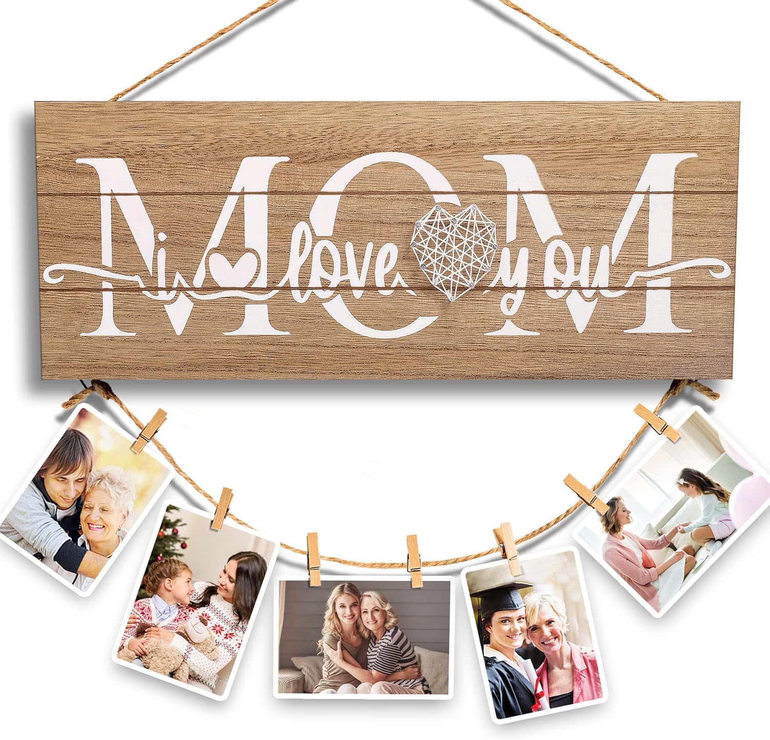 Gifts for Mom Christmas Gifts for Mom Birthday Gifts for Mom New Mom Gifts for Women Mothers Day Gifts for Mom Grandma Wife Auntie Unique Mom Photo Holder Birthday Gifts from Daughter Kids Son Husband