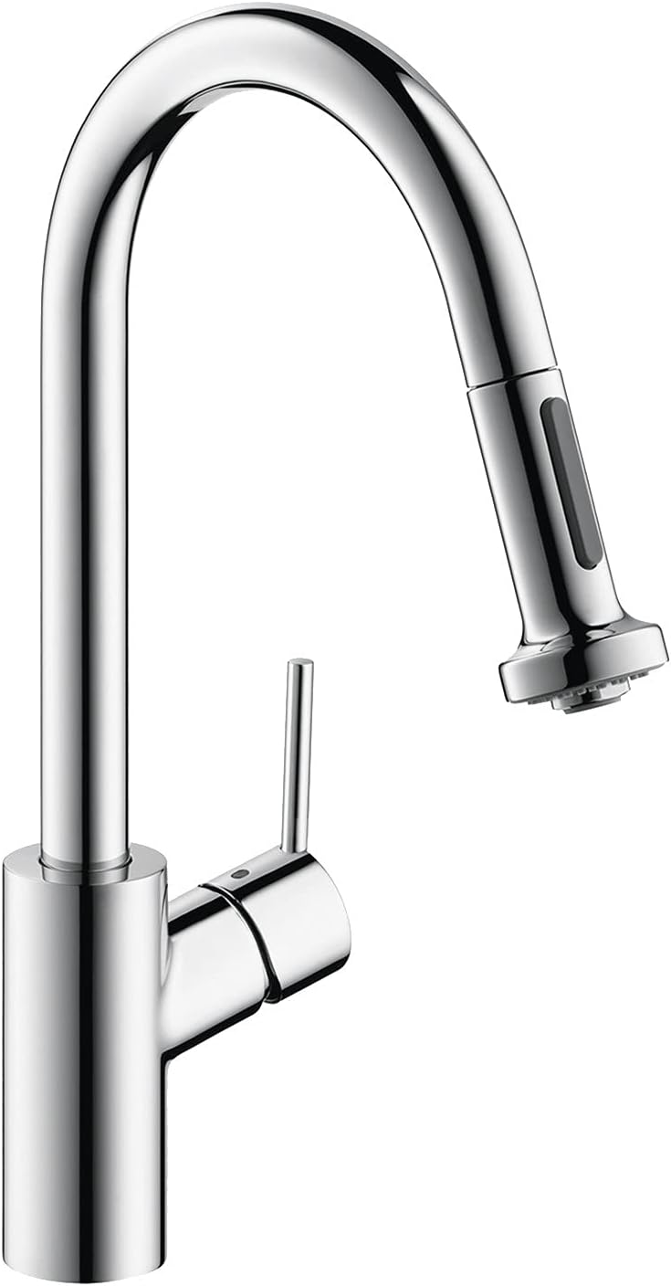 hansgrohe Talis S Chrome High Arc Kitchen Faucet, Kitchen Faucets with Pull Down Sprayer, Faucet for Kitchen Sink, Magnetic Docking Spray Head, Chrome 14877001