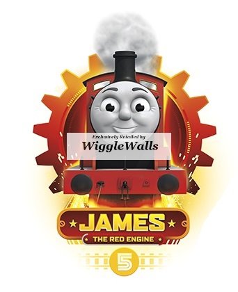 5 Inch James Red No. Number 5 Thomas The Tank Engine & Friends Removable Wall Decal Sticker Art Home Decor 3 1/2 inches Wide by 5 inches Tall