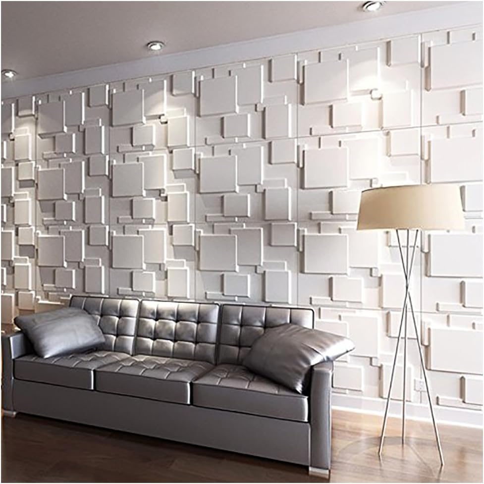 Art3d 3D Wall Panels for Interior Wall Decoration Brick Design Pack of 6 Tiles 32 Sq Ft (Plant Fiber)