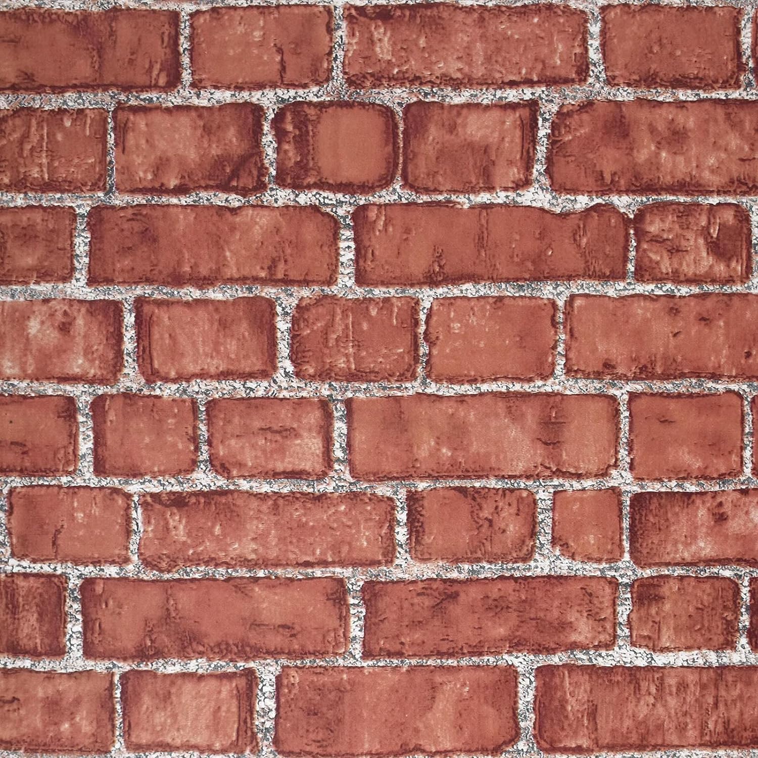 Cohoo Home Red Peel and Stick Wallpaper Brick Contact Paper 18 118 Faux 3D Brick Wall Paper Red Self Adhesive Wallpaper Removable Wallpaper Brick Backsplash Stick and Peel Vinyl Film