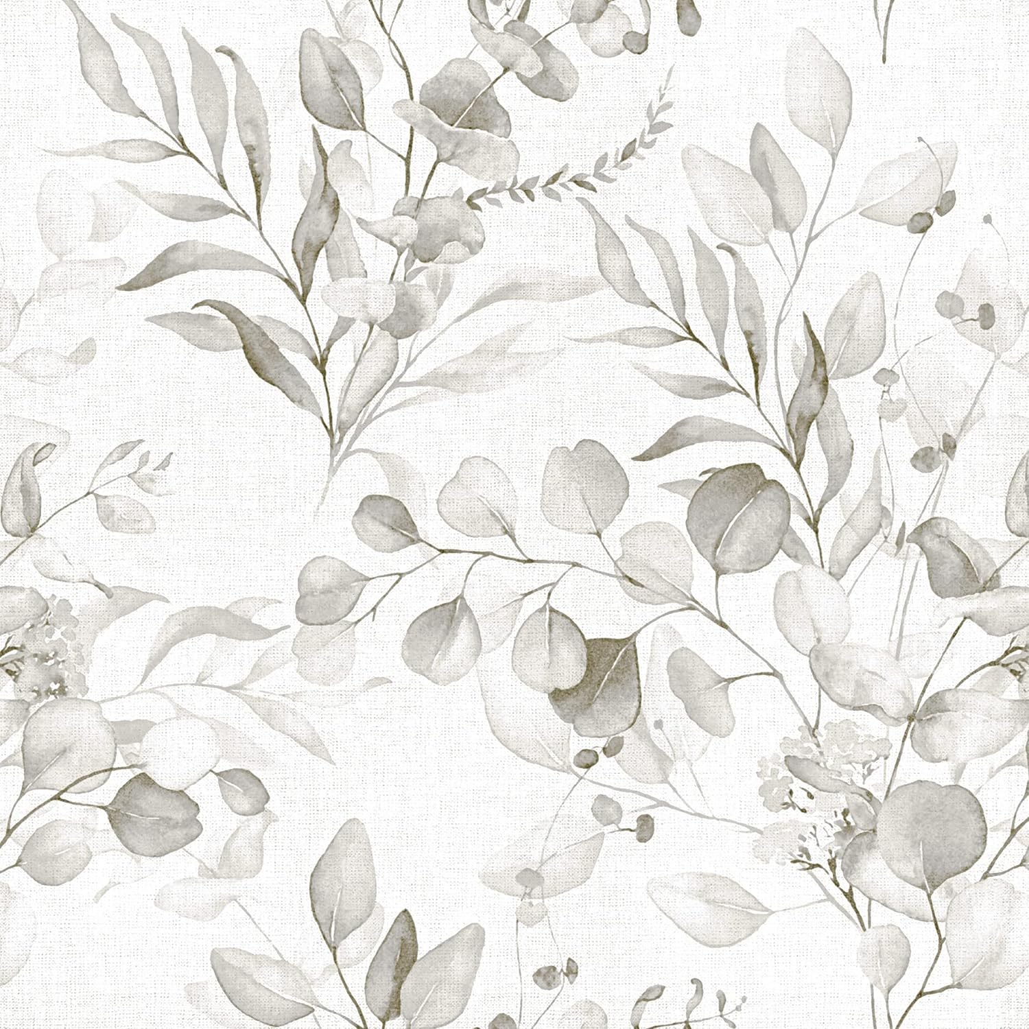 Floral Wallpaper Peel and Stick Wallpaper for Bedroom Grey Floral Wallpaper Boho Contact Paper for Cabinets Removable Wallpaper Self Adhesive Textured Leaf Vintage Wallpaper Vinyl17.3''X78.7''