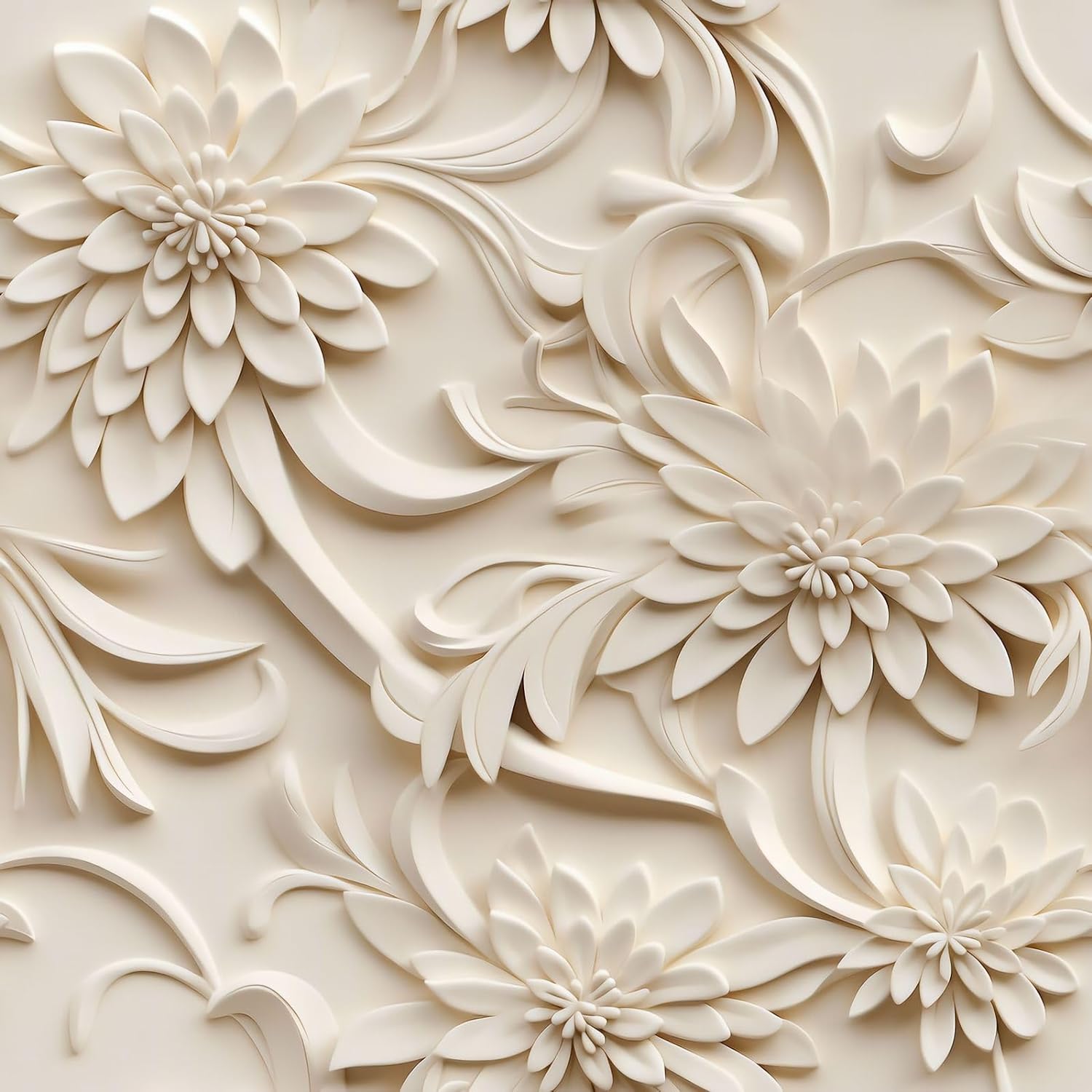 3D Floral Peel and Stick Wallpaper 3D Visual Effect Wallpaper 17.7x78.7 Self Adhesive Removable 3D Wallpaper Renter Friendly Wallpaper