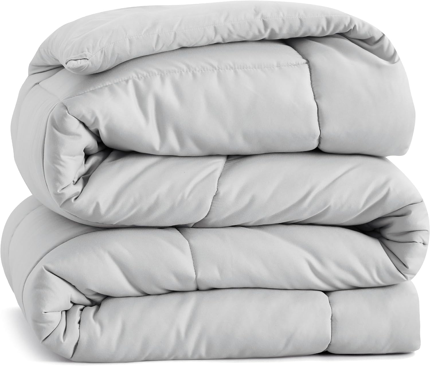 Bedsure Oversized Queen Comforter Duvet Insert - Quilted Light Grey Comforters Oversized Queen Size, All Season Down Alternative Oversized Queen Size Bedding Comforter with Corner Tabs