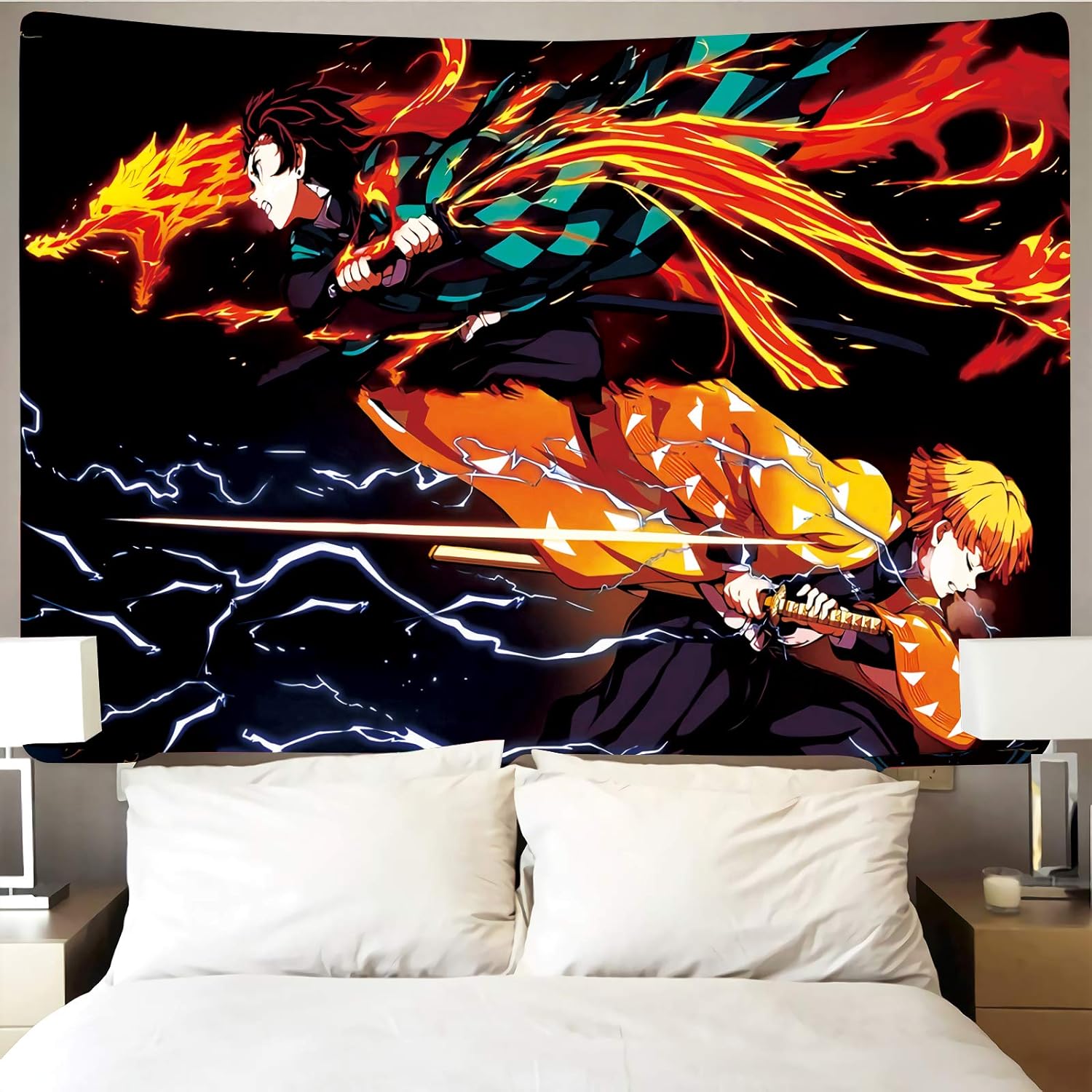 Anime Tapestry Poster - Japanese Anime Merchandise - Anime Decorations Wall Art - Room Decoration, Birthday Wallpaper 78.7x59 Inches