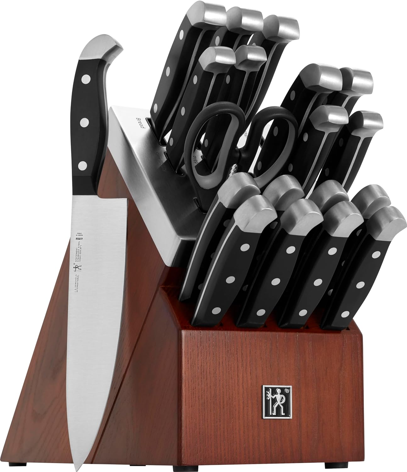 HENCKELS Statement Razor-Sharp 20-Piece White Handle Knife Set, Chef Knife, Bread Knife, German Engineered Knife Informed by over 100 Years of Mastery