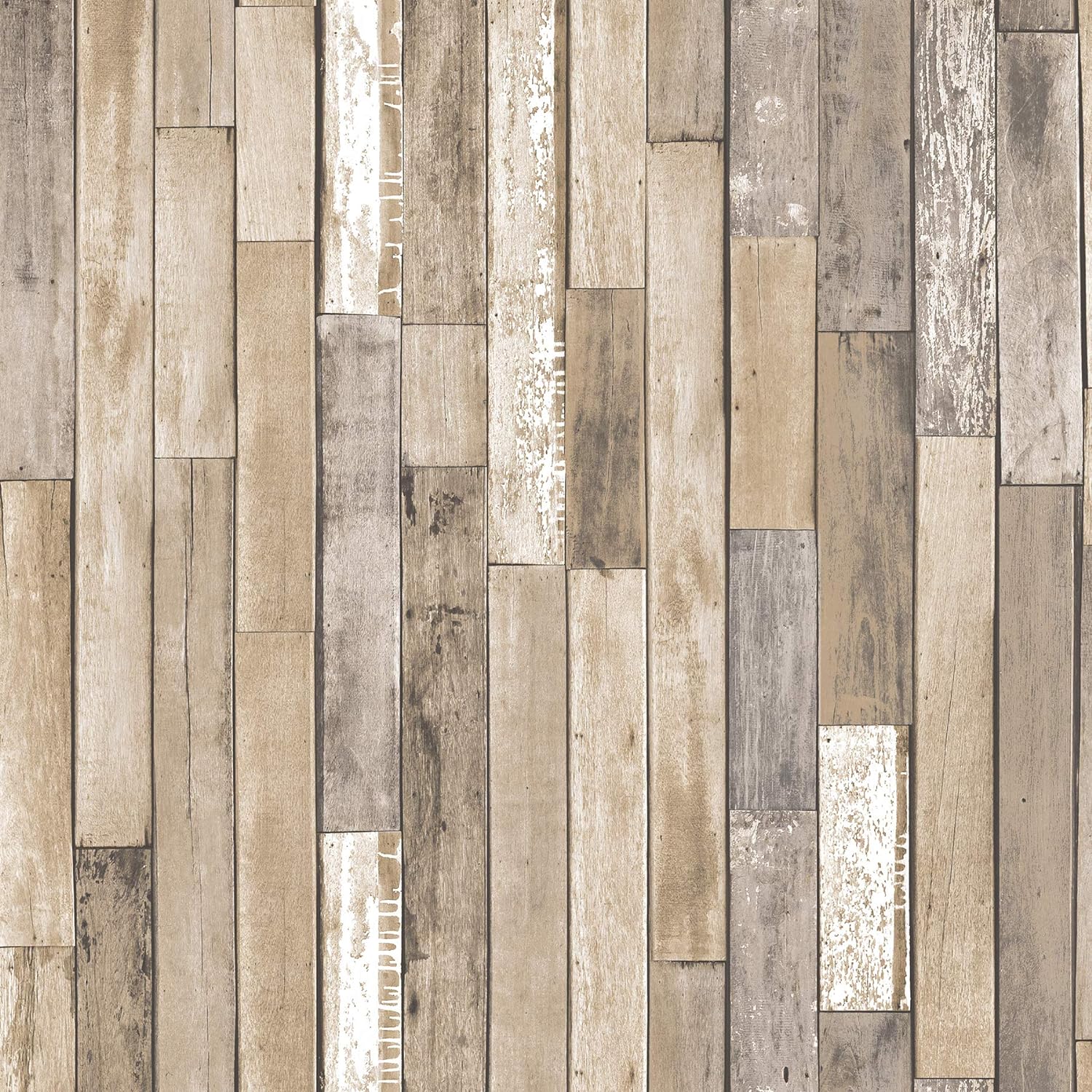 InHome NH3057: Weathered Plank Barn Peel & Stick Wallpaper, Brown