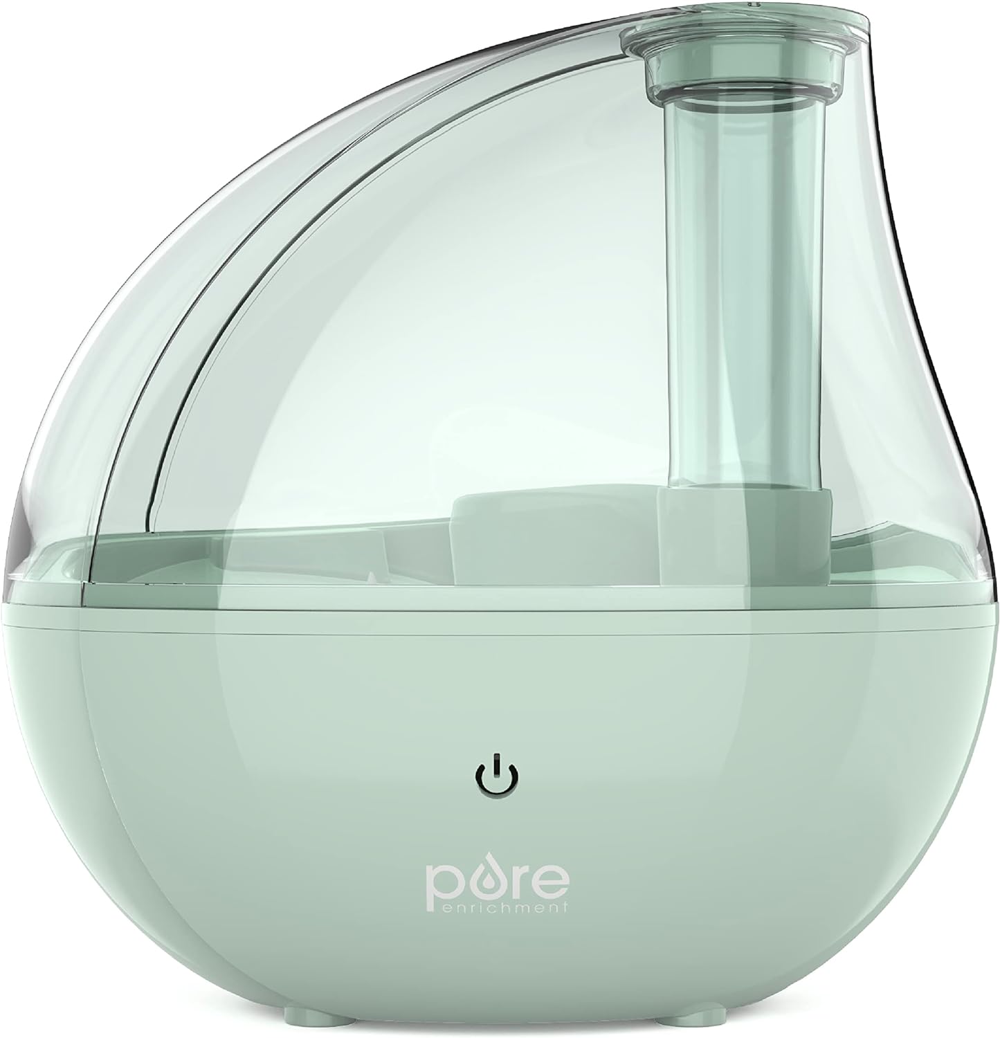 Pure Enrichment MistAire Silver Ultrasonic Cool Mist Humidifier - Lasts Up to 25 Hours, Whisper-Quiet Overnight Operation, 360 Mist Nozzle, Easy-Fill Tank, & Auto Safety Shut-Off (Whisper Green)