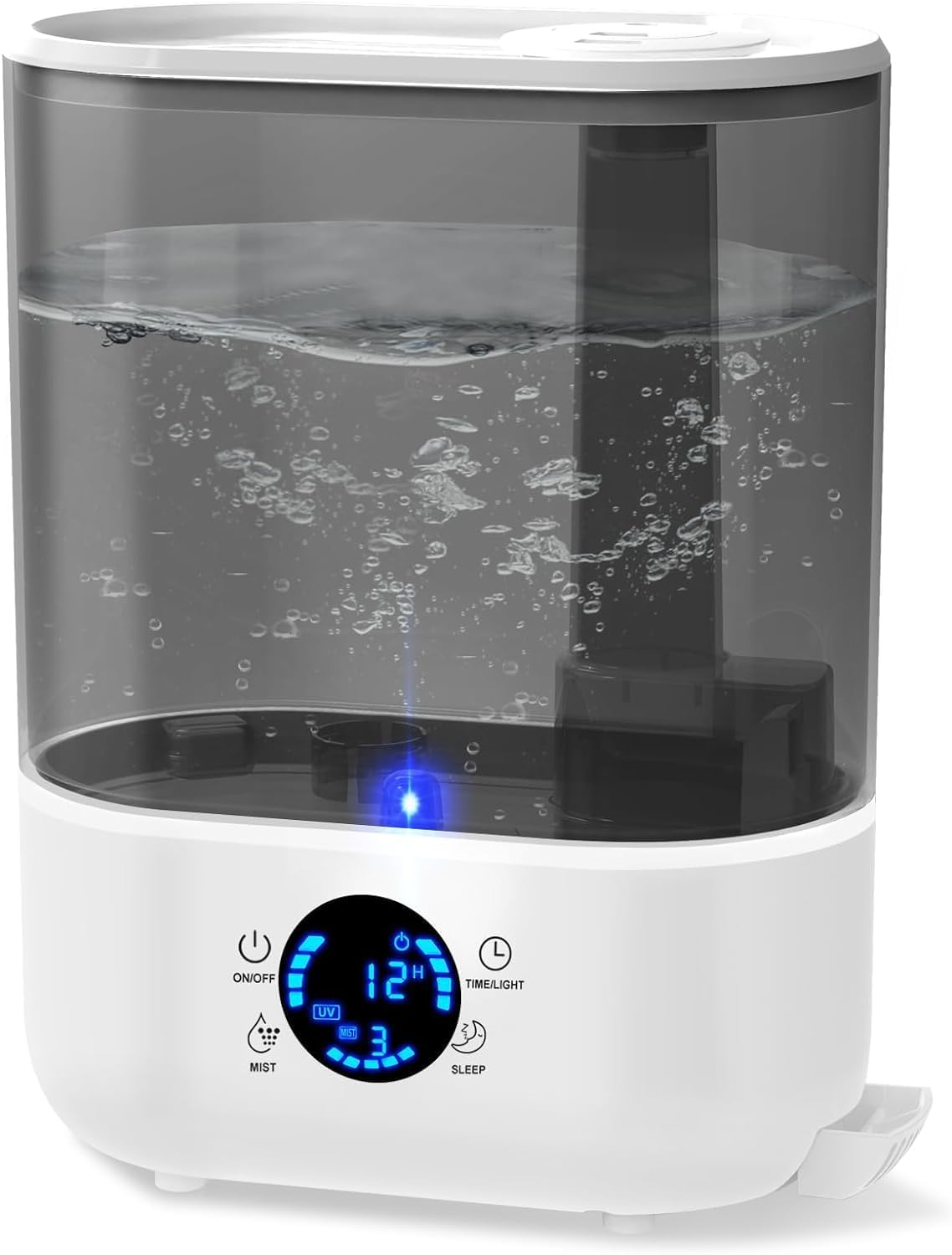 Humidifiers for Bedroom, 5.5L Ultrasonic Air Humidifier with Dual 360Rotation Nozzles, Quiet Cool Mist Humidifier with Diffuser, Night Light, Timer, Auto-Shut Off, Humidifiers for Home Nursery Plant