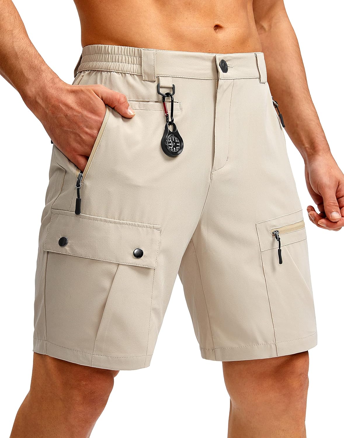 G Gradual Men' Hiking Cargo Shorts with Zipper Pockets Lightweight Stretch Outdoor Tactical Shorts for Men Golf Fishing