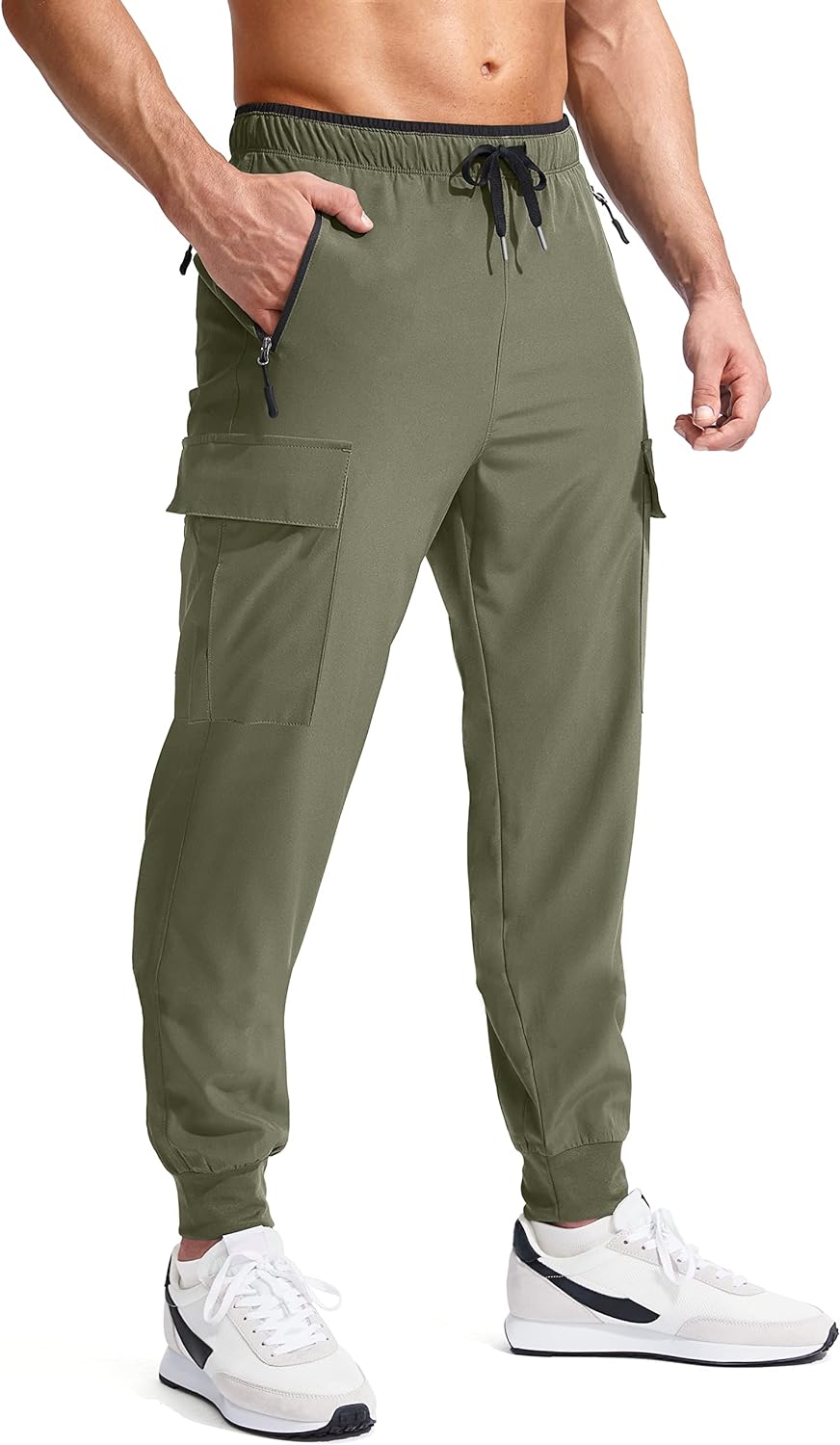 G Gradual Men' Joggers Hiking Cargo Pants Multi Pockets Lightweight Quick Dry Athletic Travel Golf Outdoor