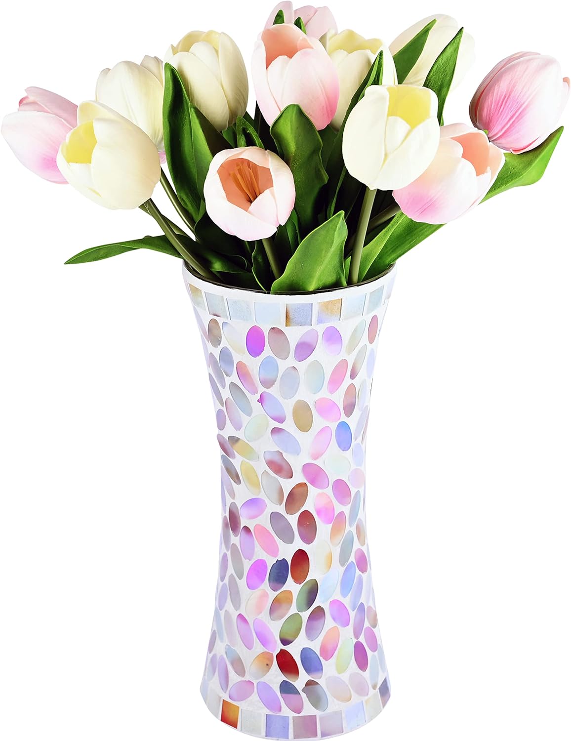 Flower Vase Modern Decorative Vase | Large Vase for Flowers Mosaic Vases | 11.8 Tall x 5 Diameter