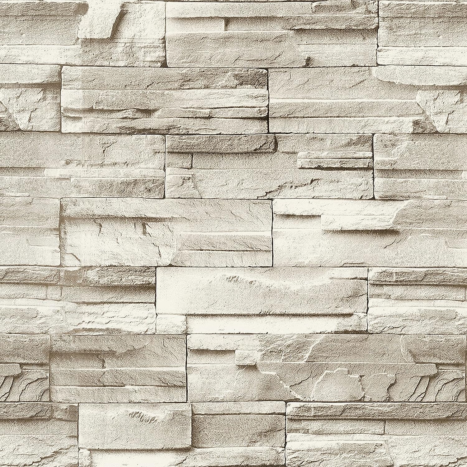 Jeweluck Stone Wallpaper Peel and Stick Wallpaper 17.7inch118.1inch Brick Contact Paper Peel and Stick Backsplash for Kitchen Wallpaper Removable Brick Wallpaper for Living Room Decorative Vinyl