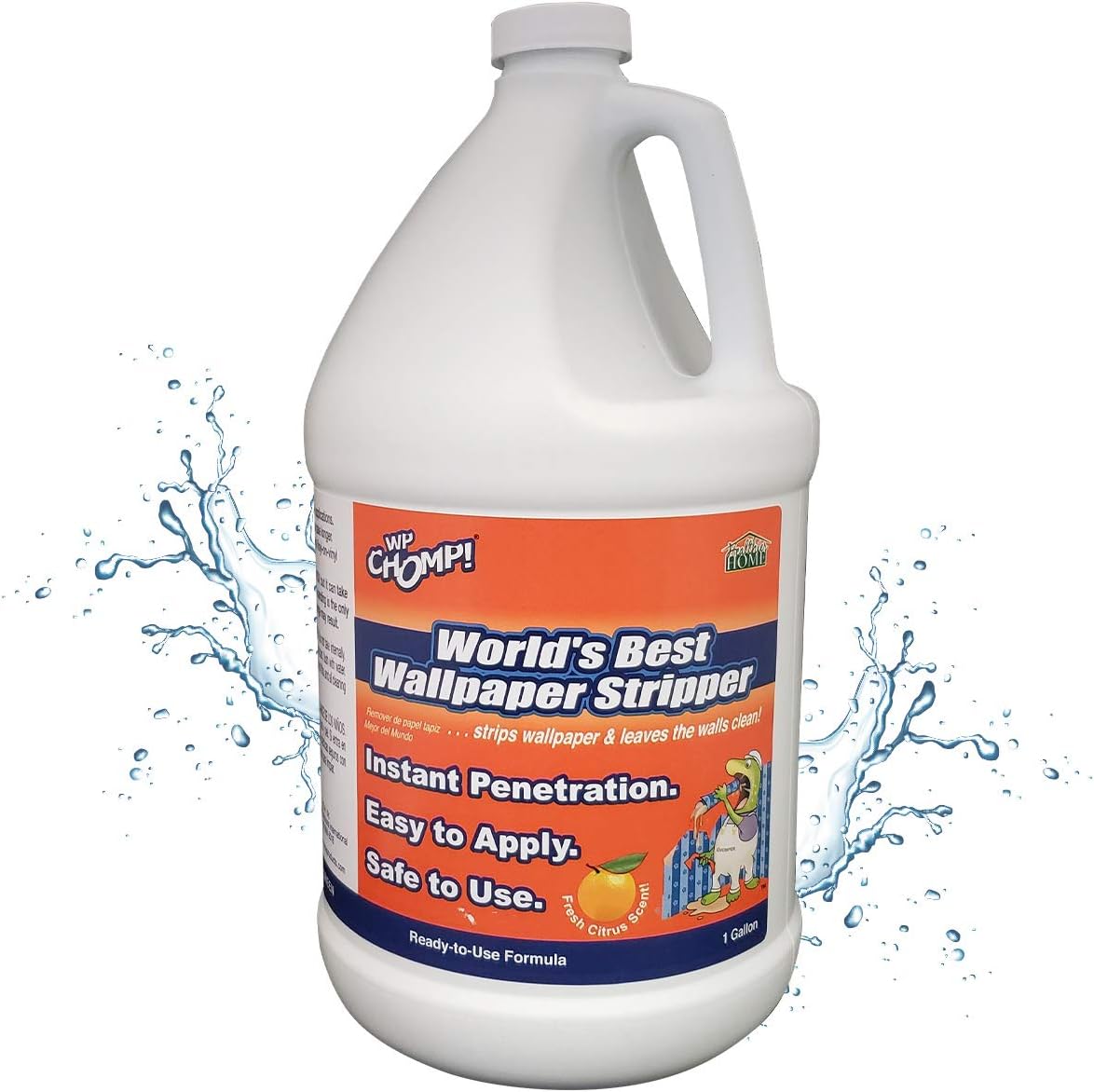 WP Chomp Worlds Best Wallpaper Stripper: and Sticky Paste Remover, Citrus Scent 128 fluid ounces