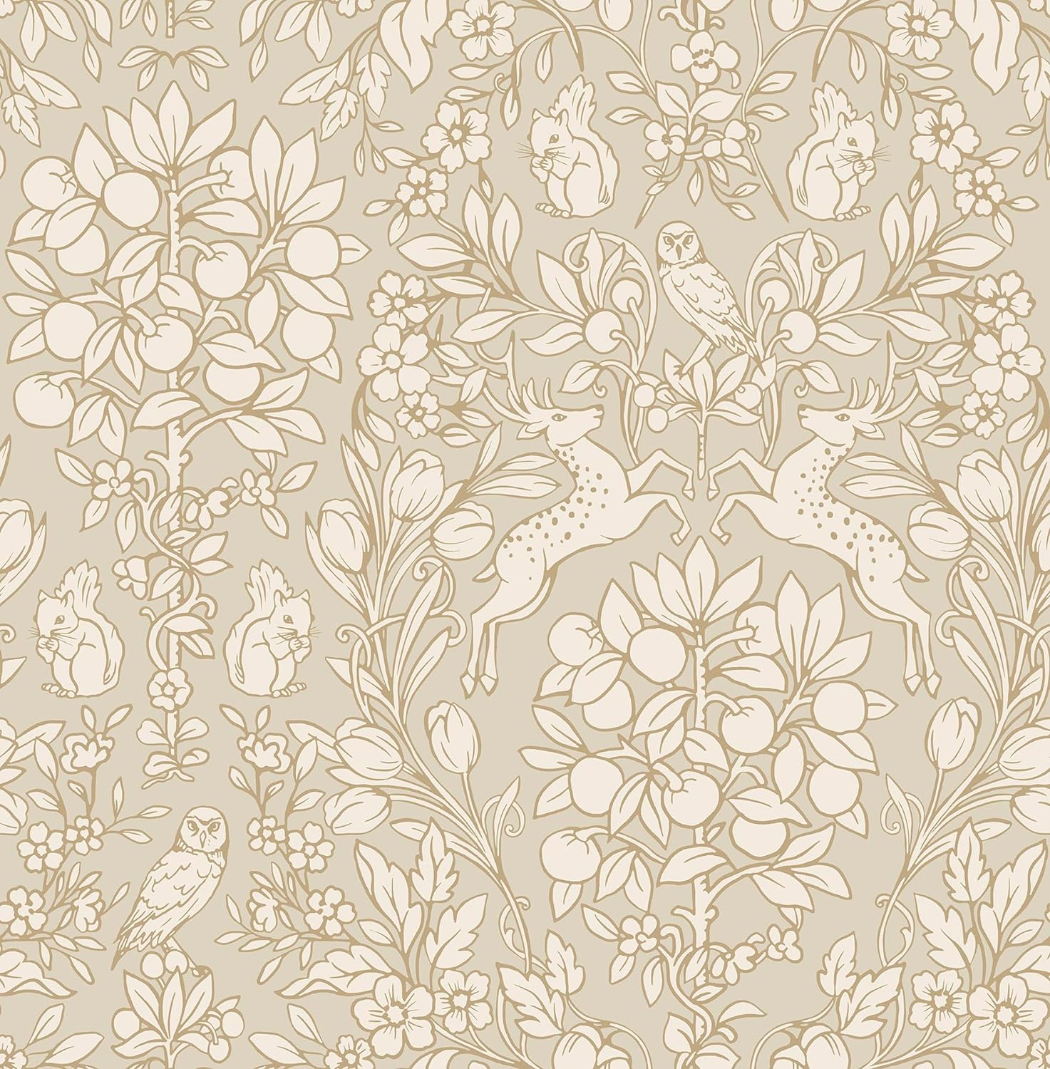 NuWallpaper Taupe Enchanted Peel & Stick Wallpaper