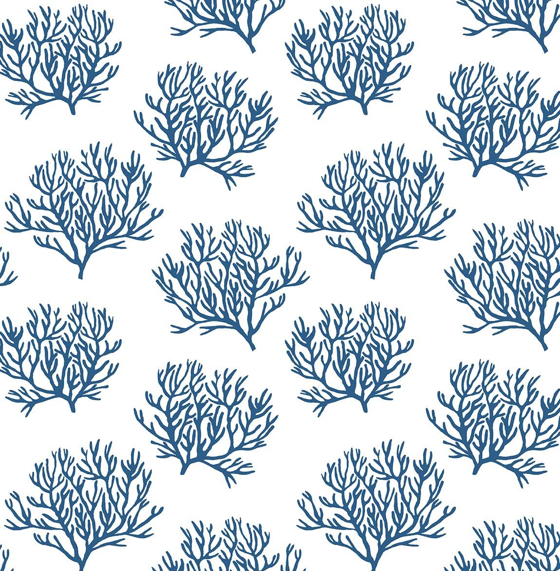 NextWall Coastal Coral Reef Peel and Stick Wallpaper (Marine Blue)