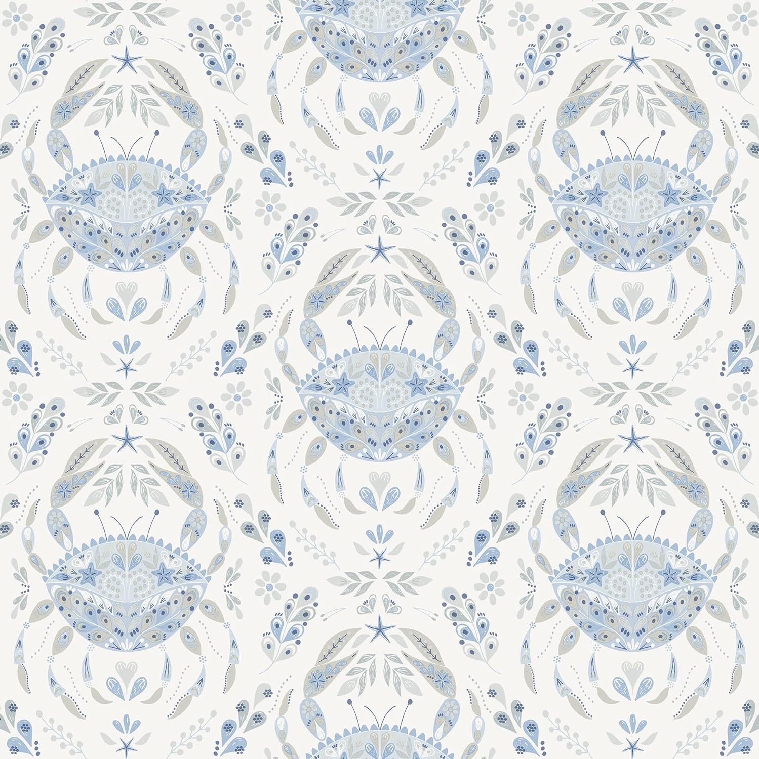 NuWallpaper Blue Shellby Peel & Stick Wallpaper