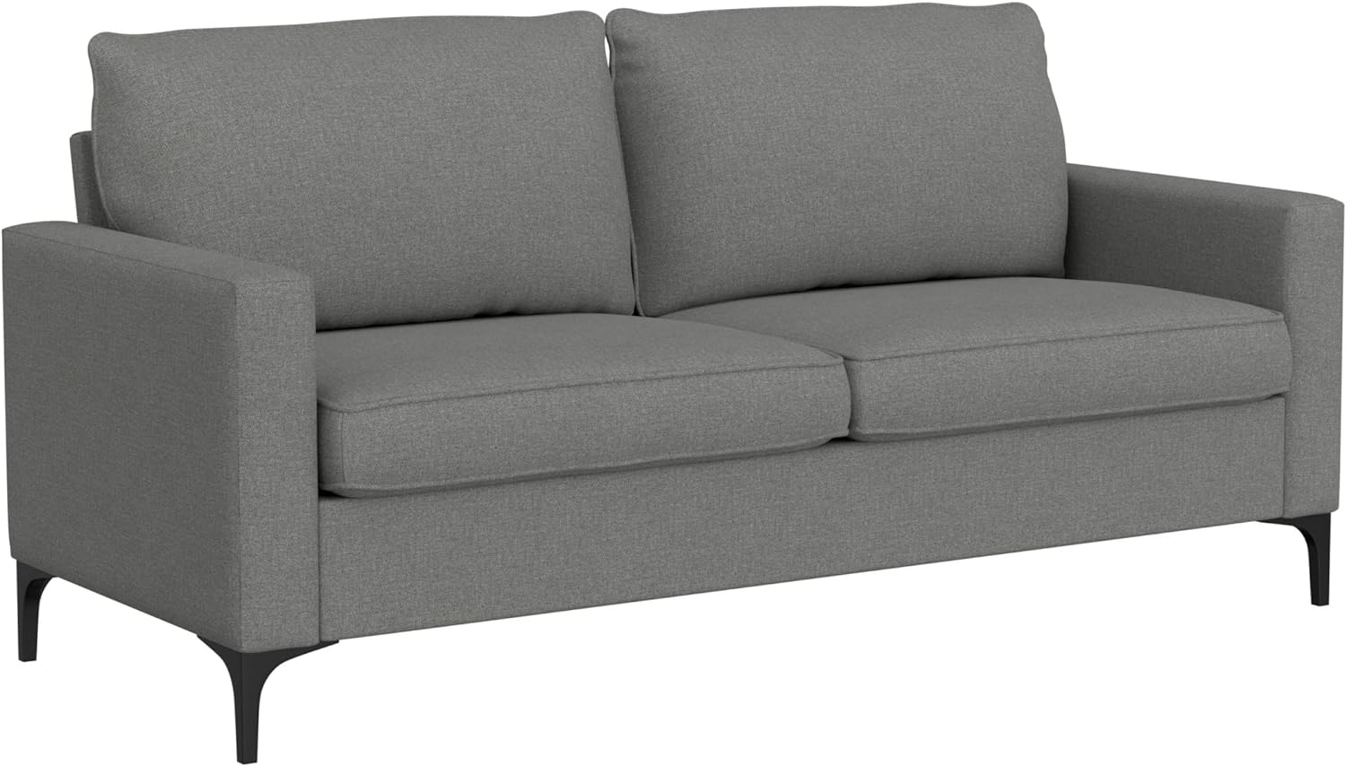 Hillsdale Alamay Modern Upholstered Sofa Fabric Couch, Smoke Grey