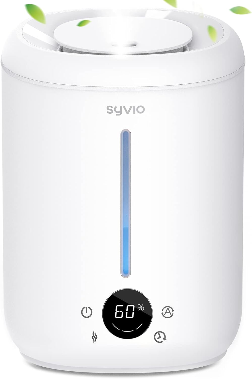 Cool Mist Air Humidifiers For Bedroom Large Room, Syvio 2.8L Smart Humidity Sensor, Easy to Clean for Baby Home Top Fill, Essential Oil Diffuser, Ultrasonic Quiet, 360 Nozzle 